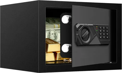 Compact 0.4 Cub Security Safe with Keypad, Alarm, and Removable Shelf