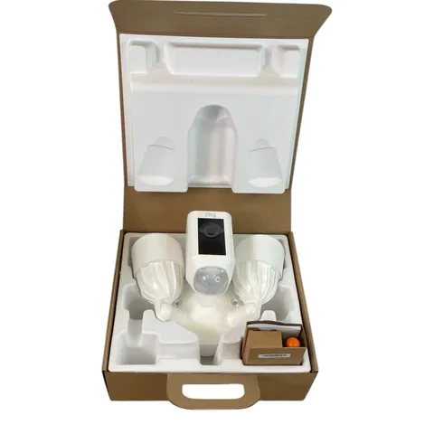 Open Box Ring Floodlight Cam Wired Plus (White) 1080p Outdoor Motion Camera