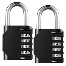 1 pc 4 Digit Combination Padlock Waterproof Heavy Duty Resettable Security Lock