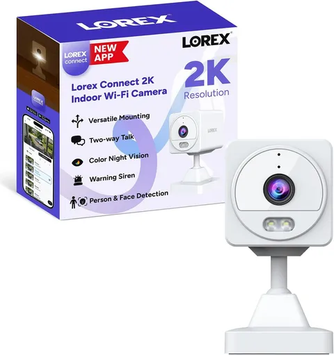 Connect (New App) | 2K Indoor Wi-Fi Camera | Color Night Vision | Person & Face