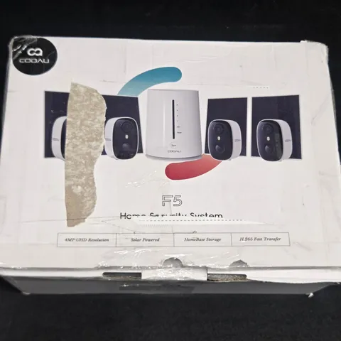COOAU F5 4MP Solar Wireless Home Security Camera System 4-Cam