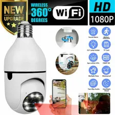 1080P HD IR E27 Light Bulb Camera - Wireless Smart Home Security Solution