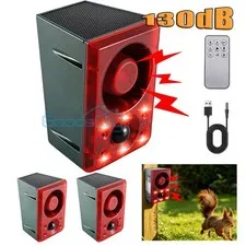 1/2PCS Solar Motion Sensor Alarm with Remote Control, 130Db Sound & Light Alarm