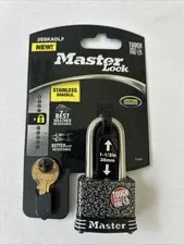 MasterLock 3SSKADLF Stain. Steel Outdoor Padlock 1-3/4" Wide, 1-1/2" Shackle F25