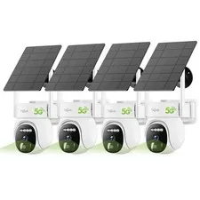 4-Pack 2K Solar Security Cameras Wireless Outdoor 2.4G/5G