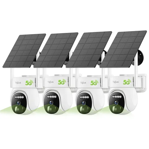 4-Pack 2K Solar Security Cameras Wireless Outdoor 2.4G/5G
