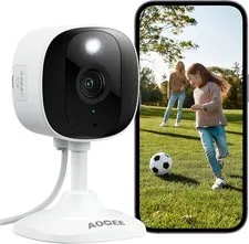 2K Security Camera with Color Night Vision & Two-Way Audio for Flexible Home ...