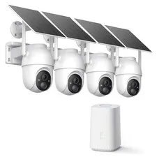 ELYSOO Solar Security Cameras Wireless Outdoor, 64GB Local Storage Included, ...