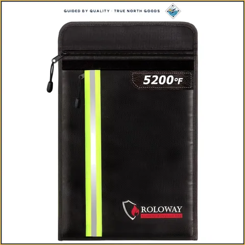 Large Fireproof Bag for Documents with Enhanced Insulation and Water Resistance