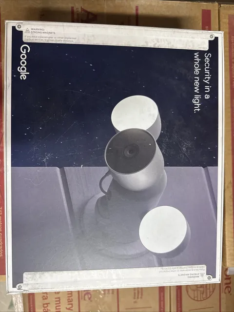 Google Nest Cam with Floodlight Outdoor Camera White ( GA02411-US) - New/Damaged
