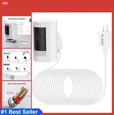 Weatherproof Power Adapter Cord 16ft For Stick Up Cam Battery Continuous Charge