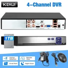 H.265+ 4 Channel DVR with 1TB HDD Motion Detection CCTV Surveillance Recorder