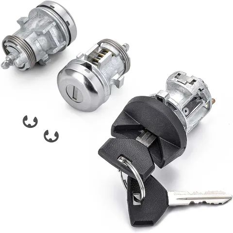 Ignition Switch Lock Cylinder with Door Lock & Keys Fit for Dodge Ram 1500/2500/