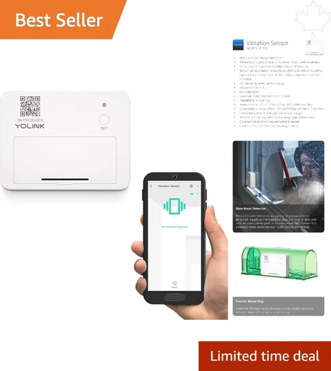Battery-Powered Vibration Sensor: Detects Shock, Glass Break & Movement