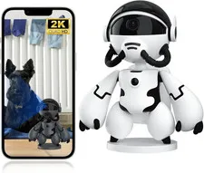 2K Indoor Robot Camera, 2.4G Wifi Security Indoor Camera for Baby Pet