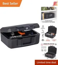 Fireproof Safe Lock Box with Key Portable Fire Resistant Document Money Storage