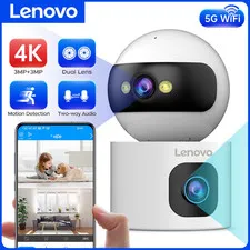 Lenovo 4K IP Camera 5G Wifi Dual Lens Smart Home Auto Tracking CCTV Camera Wirel