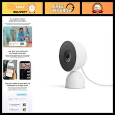 Indoor Security Camera - 2K Video, Motion Detection, Color Night Vision, 2-Way A