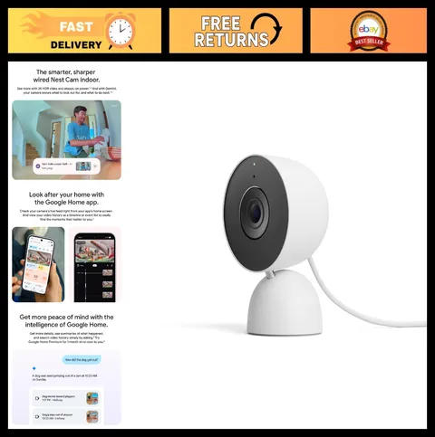 Indoor Security Camera - 2K Video, Motion Detection, Color Night Vision, 2-Way A