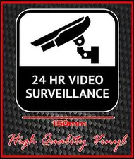 CCTV WARNING SIGN STICKER 24 HOUR VIDEO SURVEILLANCE BRAND NEW STYLE 8