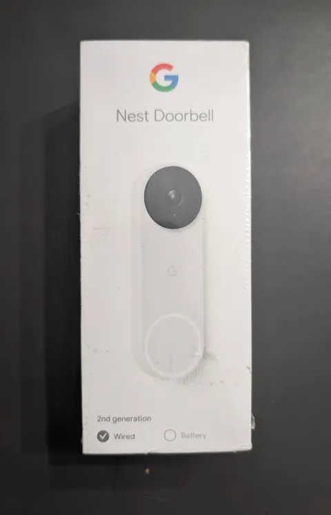 Google Nest Doorbell (Wired, 2nd Gen) Video Surveillance Cameras White, 1 Count