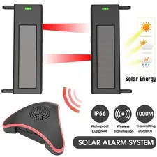Solar Beam Sensor Driveway Alarm System 1000 Meters Wireless Home Security Tool