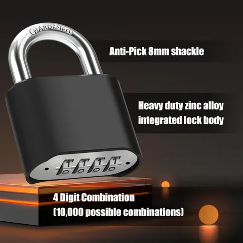 Combination Padlock, 52MM Outdoor Padlock, High Security Weatherproof | Set Y...