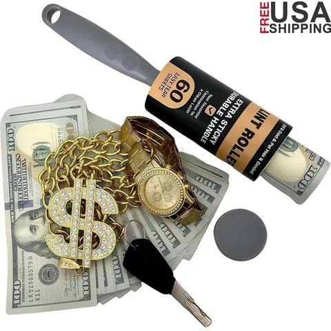 Lint Roller Hidden Safe Compact Dual Function Security Storage Travel Accessory