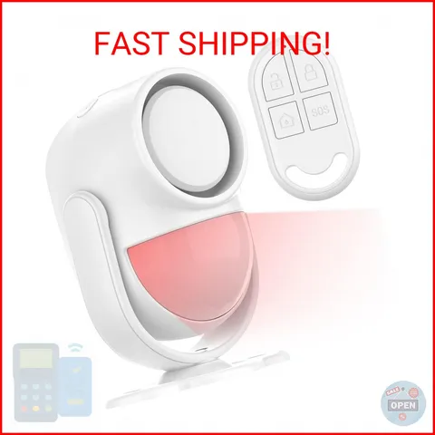 Luckydeer 125dB Loud Motion Sensor Alarm with 328ft Remote Control (40ft PIR Det