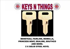 2 x Southco - Mobella - Beneteau Boat Ignition Keys Codes from 802-848 & 902-948