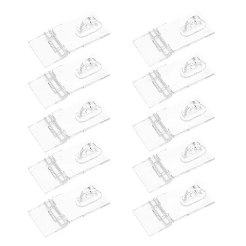 10 Sets Acrylic Transparent Buckle Hasps for Home and Office - Hinge Latch