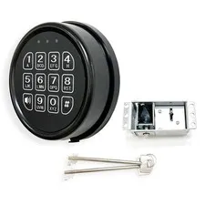 Gun Safe Lock Replacement with Black keypad and Solenoid Override Key, Electr...