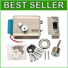 Advanced Electric Door Lock with Video Intercom Compatibility - 6 Keys Included#