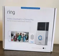 Ring Video 2 + Chime Pro Battery Doorbell Plus With Ring Chime - Open Box