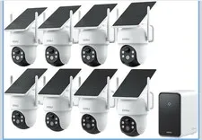 Aosu D1 Classic 8-Cam Wireless Outdoor Security System, Solar Powered, 3K