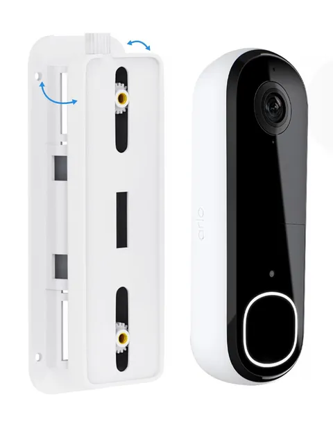 Angled (30°to 145°) Doorbell Wedge Mount for Arlo Video Doorbell 2K/HD -2nd G...