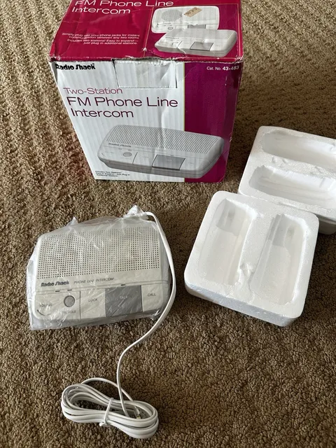 Vintage RadioShack FM Phone Line Intercom 43-483 SINGLE STATION New In Box READ