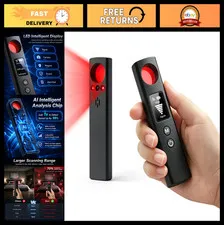 6-in-1 GPS RF Hidden Camera Detector w/LED Screen | Anti-Spy Bug Finder for Trav
