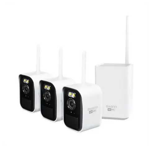 Swann MaxRanger Mini 4K Wireless NVR Security System, 3-Pack