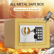 Home Safe Fireproof Waterproof 017 Cu Ft Gold Wall Mounted Digital Keypad V1