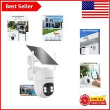 360° PTZ Solar Security Camera with Color Night Vision - Wi-Fi 6 Compatible