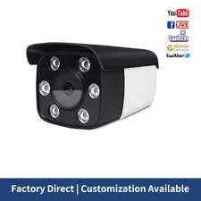 4MP 2K RTMP Live Stream WiFi Outdoor IP Security Camera ONVIF API Customization