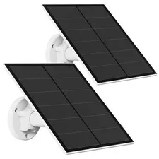Waterproof Solar Panel for Rechargeable Camera 2 Pack