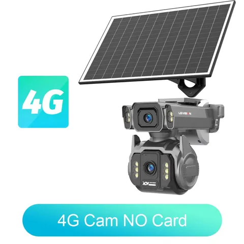 LS VISION 8MP 4K Solar Security Camera 4G PTZ 24/7 Video 12X Zoom Night Vision