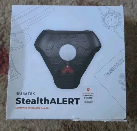 New Open Box Simtek StealthALERT 4G LTE Safe Sensor Alarm (2023 Model) Complete.