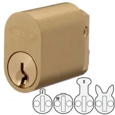 BRAVA 570 style Oval Cylinder -PB-Suits Lockwood,Legge,Dorma Locks-Free Postage