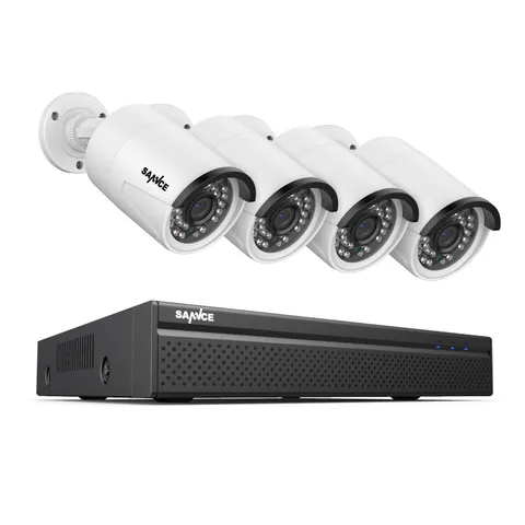 SANNCE 8CH 4K NVR 3MP PoE Outdoor Security Camera System IP Network AI Detection