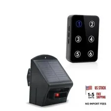 Solar Driveway Alarm, Weather Resistant Outdoor 1 Sensors AND 1 Receiver