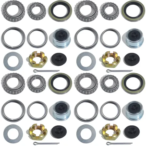 4 Sets 3500 LB Boat Trailer Axle Bearing Kits, L68149 L44649 Bearing Kits, 17...