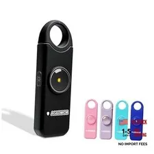 Rechargeable Personal Safety Alarm, 130dB Emergency Siren with Charcoal Black